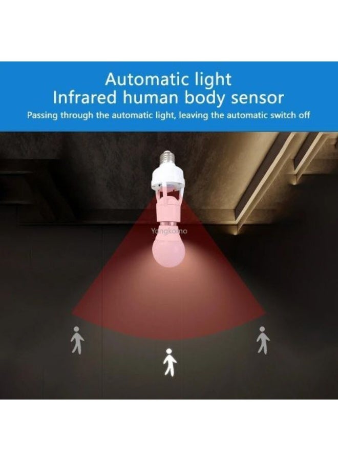 حامل مصباح بمستشعر حركة PIR وقاعدة E27 للاستخدام الداخلي مع ضبط الوقت والضوء ‎ - Image 3
